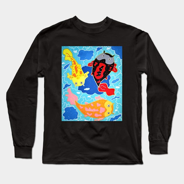 Koi Fish Long Sleeve T-Shirt by Bucket Hat Kiddo